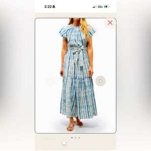 Mirth Blue Tie-Dye Maxi Dress